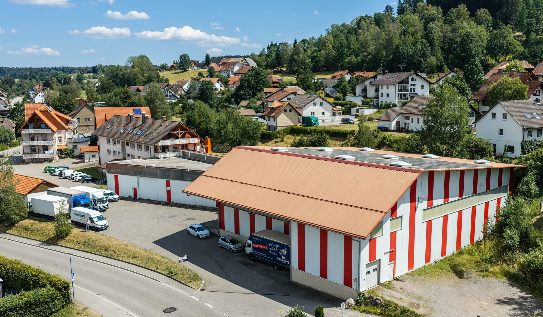 Betriebsgelände von Steinhart & Seiller Logistik aus der Vogelperspektive